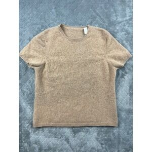 Women's Tan Crew Neck Sweater
